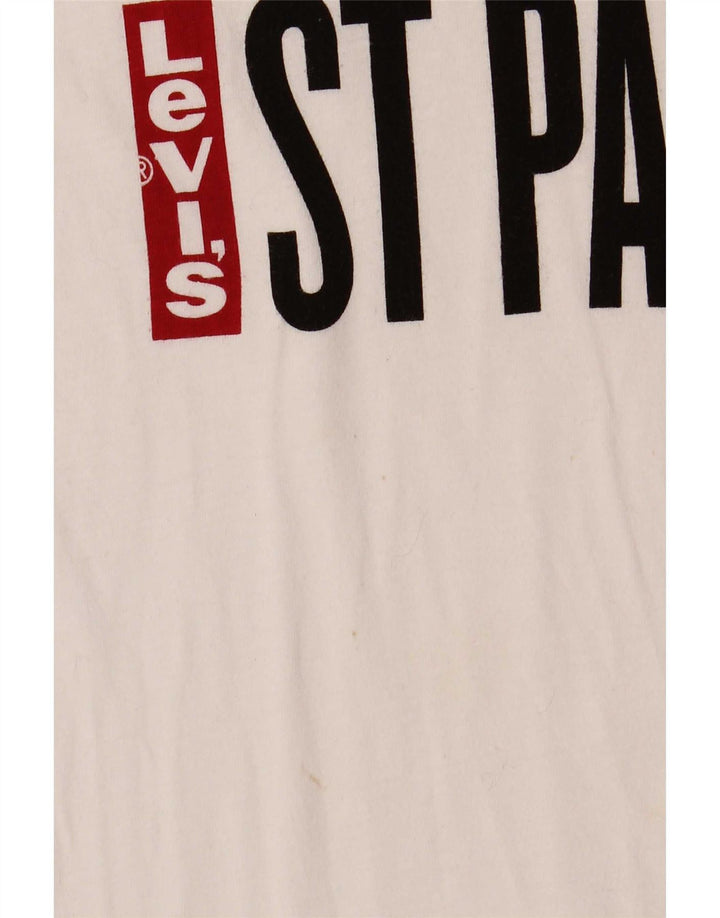 Ανδρικό γραφικό T-Shirt Levi's Top Μικρό λευκό βαμβακερό