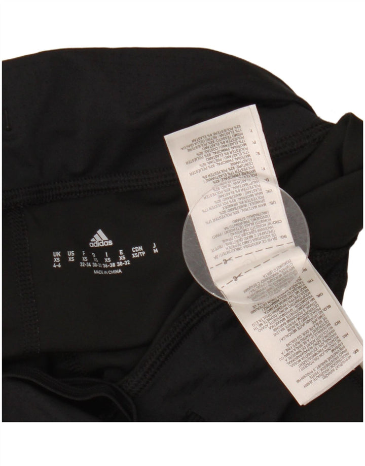 ADIDAS Γυναικεία Κάπρι Κολάν UK 4/6 XS Μαύρο Πολυεστέρας