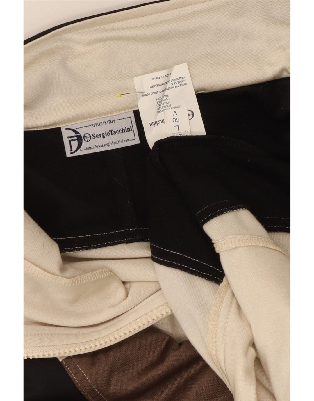 Ανδρική αθλητική φόρμα Sergio Tacchini Top Jacket Large White Colourblock Polyester