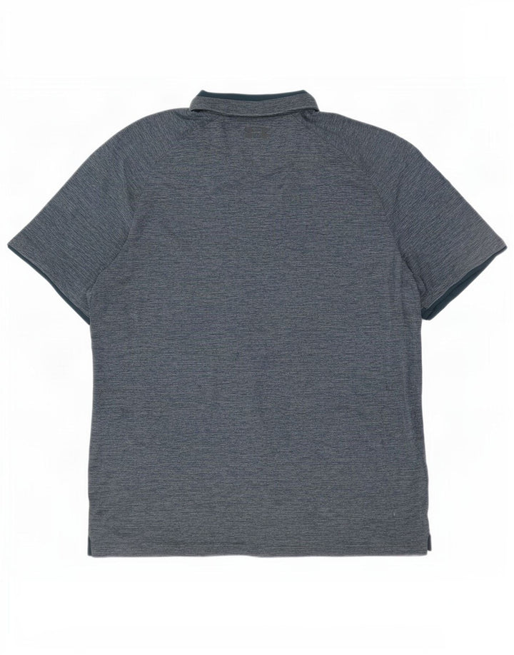 Under Armour Ανδρικό Heat Gear Polo πουκάμισο Μεγάλο Μπλε Πολυεστέρας