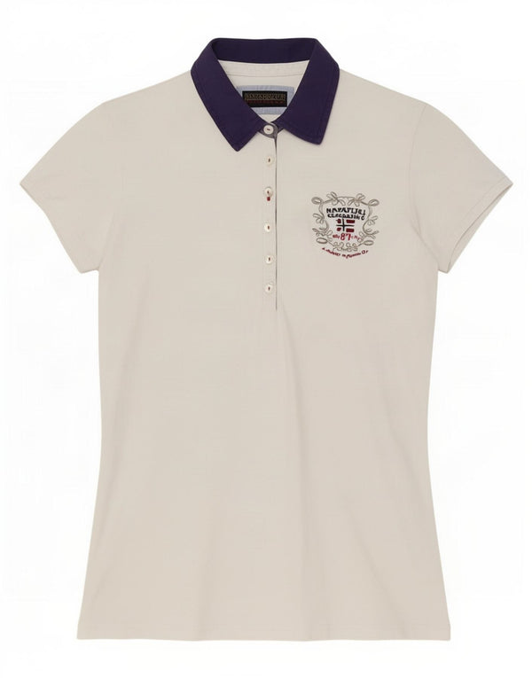 Γυναικείο πουκάμισο Napapijri Geographic Polo UK 12 Medium White Colourblock