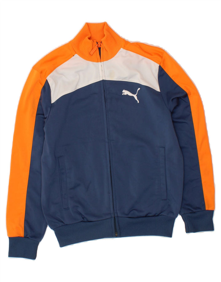 PUMA Boys Graphic Tracksuit Top Jacket 9-10 Years Medium  Navy Blue Vintage Puma and Second-Hand Puma from Messina Hembry 