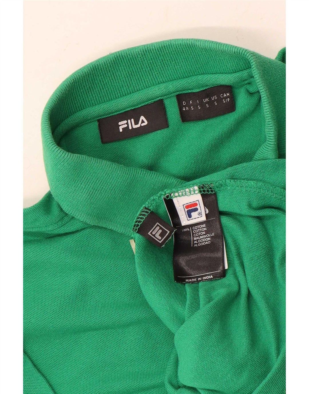 Ανδρικό μπλουζάκι πόλο Fila Μικρό πράσινο βαμβακερό