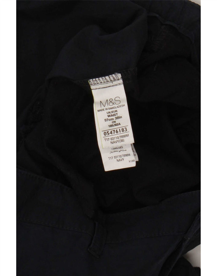 Ανδρικό σορτς Cargo Marks & Spencer W38 XL Navy Blue Cotton