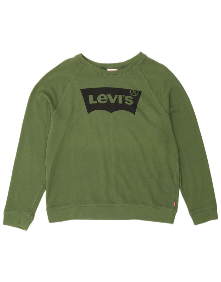 Γυναικείο γραφικό φούτερ Levi's Jumper UK 18 XL Green