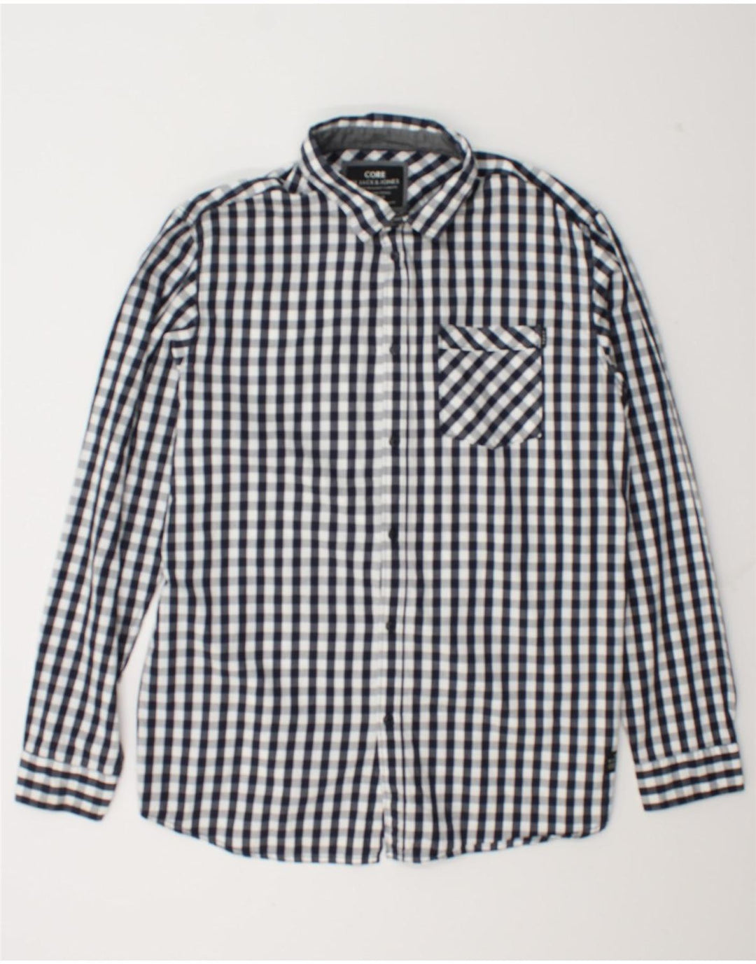 Ανδρικό πουκάμισο Jack & Jones 2XL Navy Blue Gingham Cotton