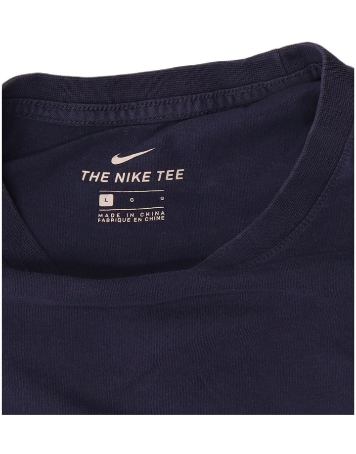 Ανδρικό μπλουζάκι Nike, τοπ μεγάλο, μπλε ναυτικό, βαμβακερό