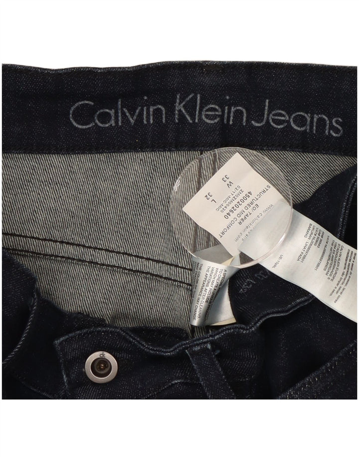 CALVIN KLEIN Ανδρικό Slim Jeans W33 L32 Navy Blue Cotton