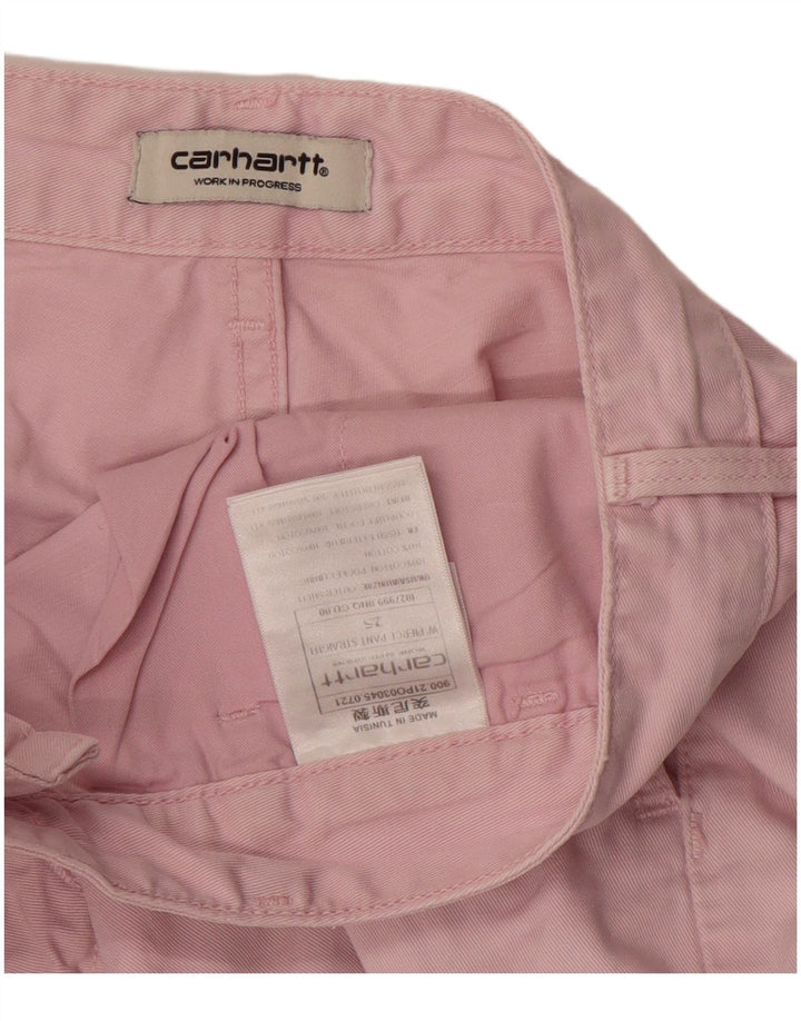 CARHARTT Γυναικείο ίσιο παντελόνι Cargo W25 L29 Ροζ βαμβακερό
