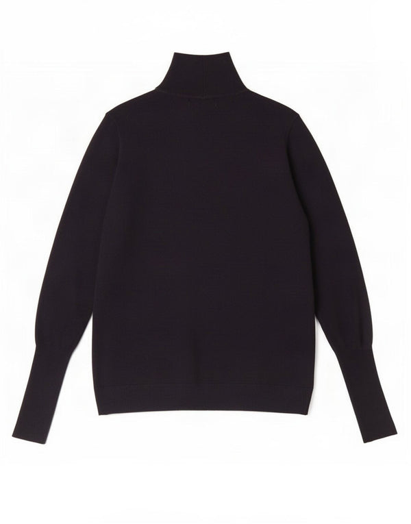 Zara Γυναικείο πουλόβερ με λαιμόκοψη UK 14 Medium Navy Blue Modal