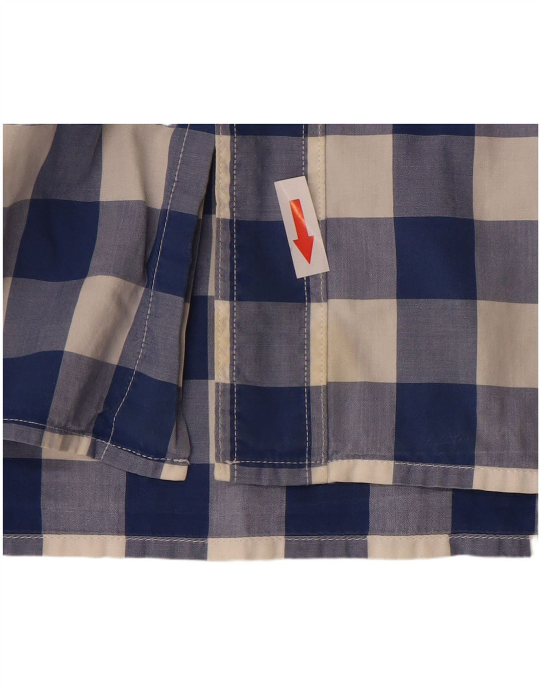 Ανδρικό κοντομάνικο πουκάμισο Levi's Standard Fit, μεσαίο μπλε βαμβακερό Gingham