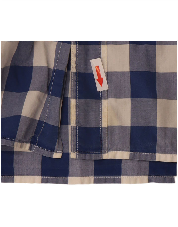 Ανδρικό κοντομάνικο πουκάμισο Levi's Standard Fit, μεσαίο μπλε βαμβακερό Gingham