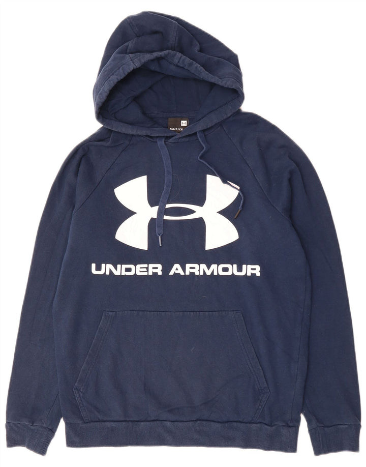 UNDER ARMOR Ανδρικό γραφικό κουκούλα, μικρό ναυτικό βαμβακερό