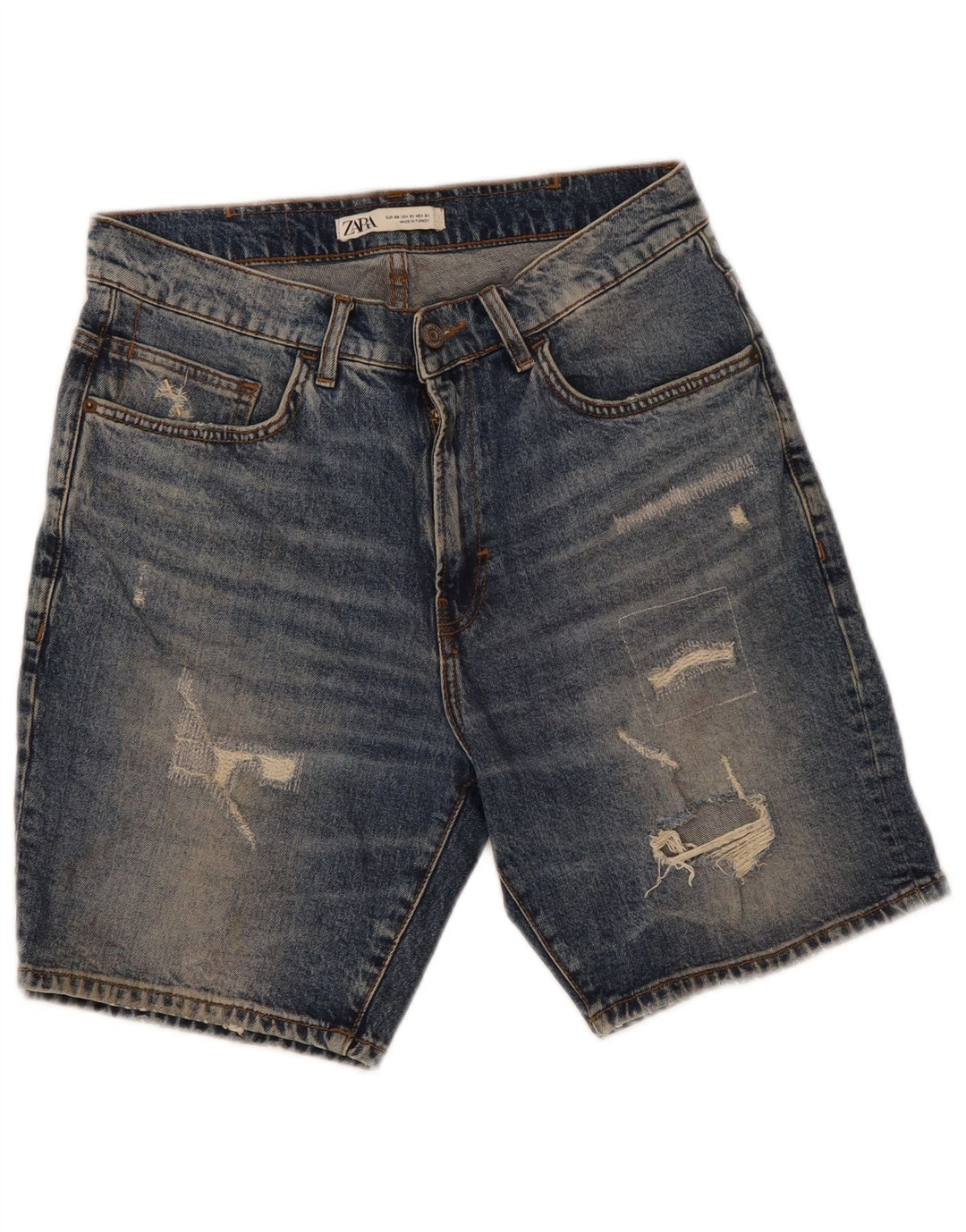 Zara Ανδρικό τζιν σορτς EU 40 Medium W31 Μπλε βαμβακερό