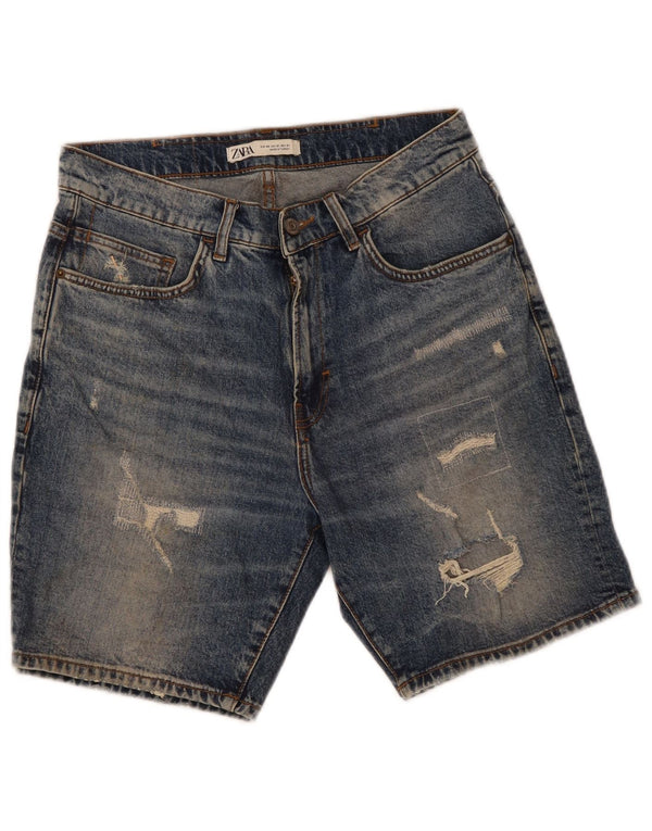 Zara Ανδρικό τζιν σορτς EU 40 Medium W31 Μπλε βαμβακερό