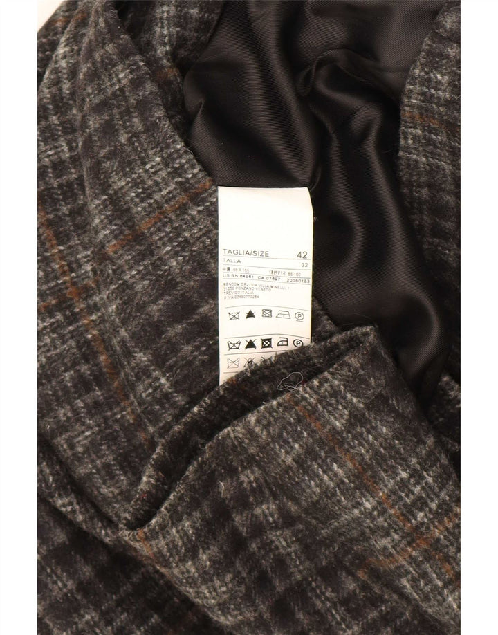Γυναικείο μπουφάν Benetton με κουκούλα Duffle IT 42 Ακρυλικό μεσαίου γκρι