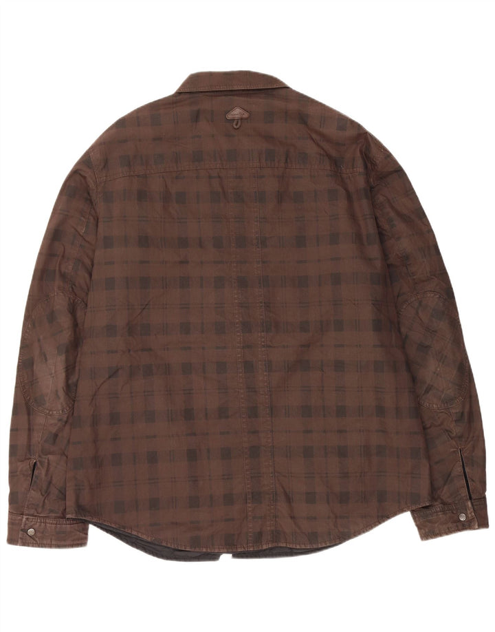 Ανδρικό πουκάμισο Massimo Dutti Reversible 2XL Brown Check Nylon