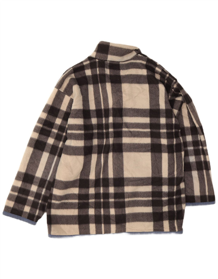 Rip Curl Ανδρικό Fleece Jacket UK 40 Large Beige Check Polyester