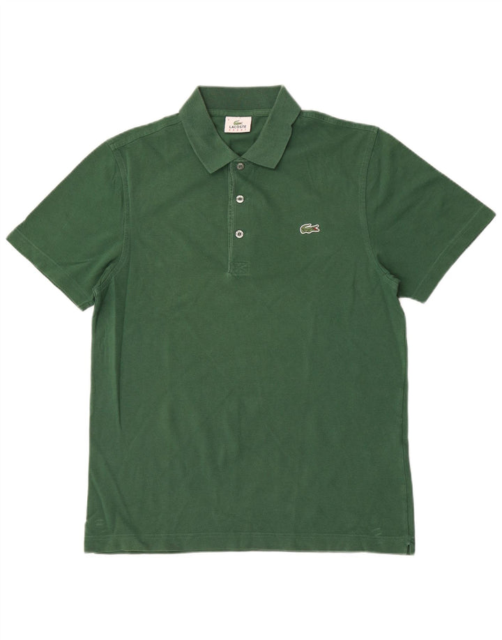 Ανδρικό μπλουζάκι πόλο Lacoste, Μέγεθος 4, Μεσαίο πράσινο βαμβακερό