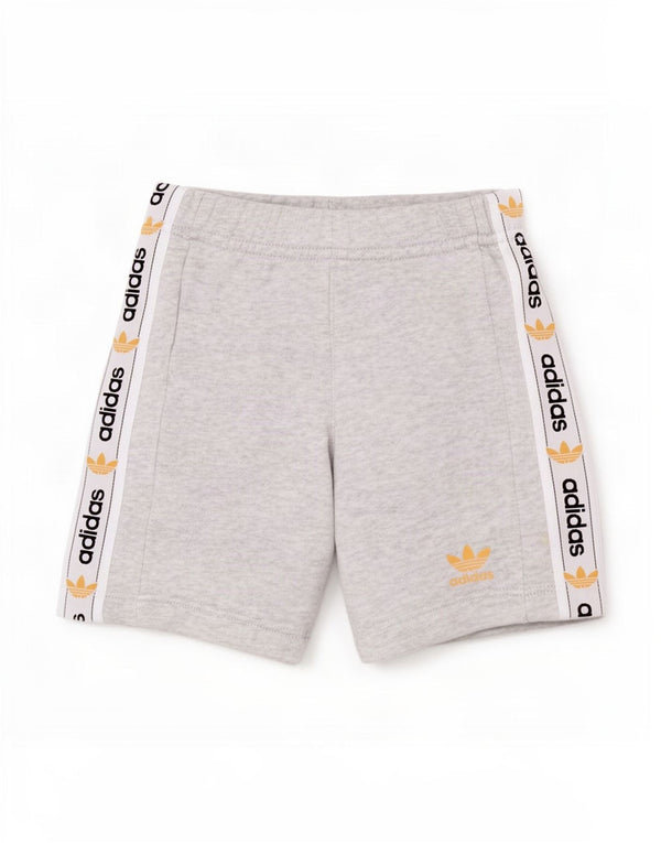 Adidas Boys Graphic Sport Shorts 2-3 Years Grey Flecked Cotton