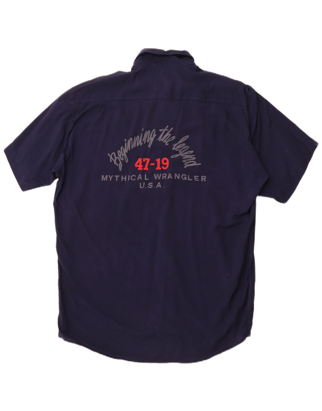 Ανδρικό κοντομάνικο πουκάμισο WRANGLER Μεγάλο Navy Blue