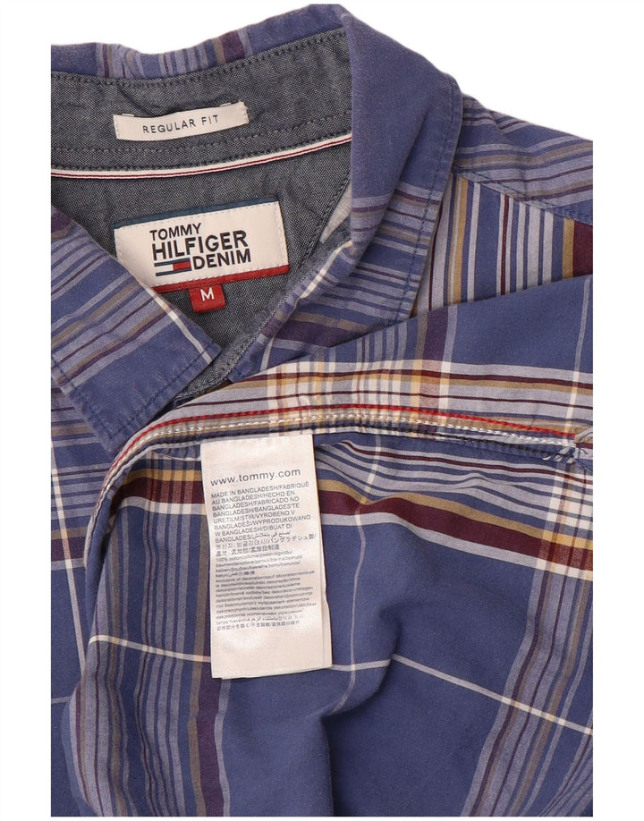 Ανδρικό πουκάμισο Tommy Hilfiger με κανονική εφαρμογή, μεσαίο μπλε βαμβακερό