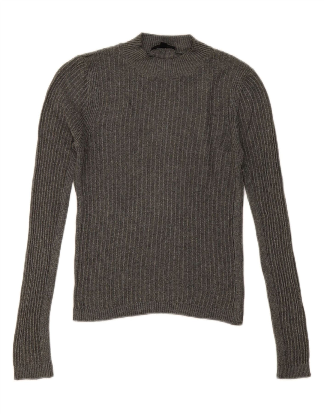 TOPSHOP Womens Turtle Neck Jumper Sweater UK 8 Small Grey Vintage Topshop and Second-Hand Topshop from Messina Hembry 