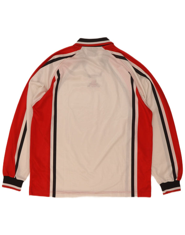 Kappa Mens Gara Top Long μακρυμάνικο XL Λευκό Colourblock Πολυεστέρας