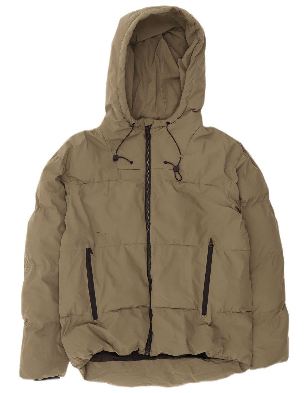 Zara Ανδρικό μπουφάν με κουκούλα UK 38 Medium Khaki Polyester