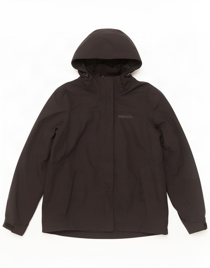 Mountain Warehouse Γυναικείο μπουφάν βροχής με κουκούλα UK 12 Medium Black Polyester