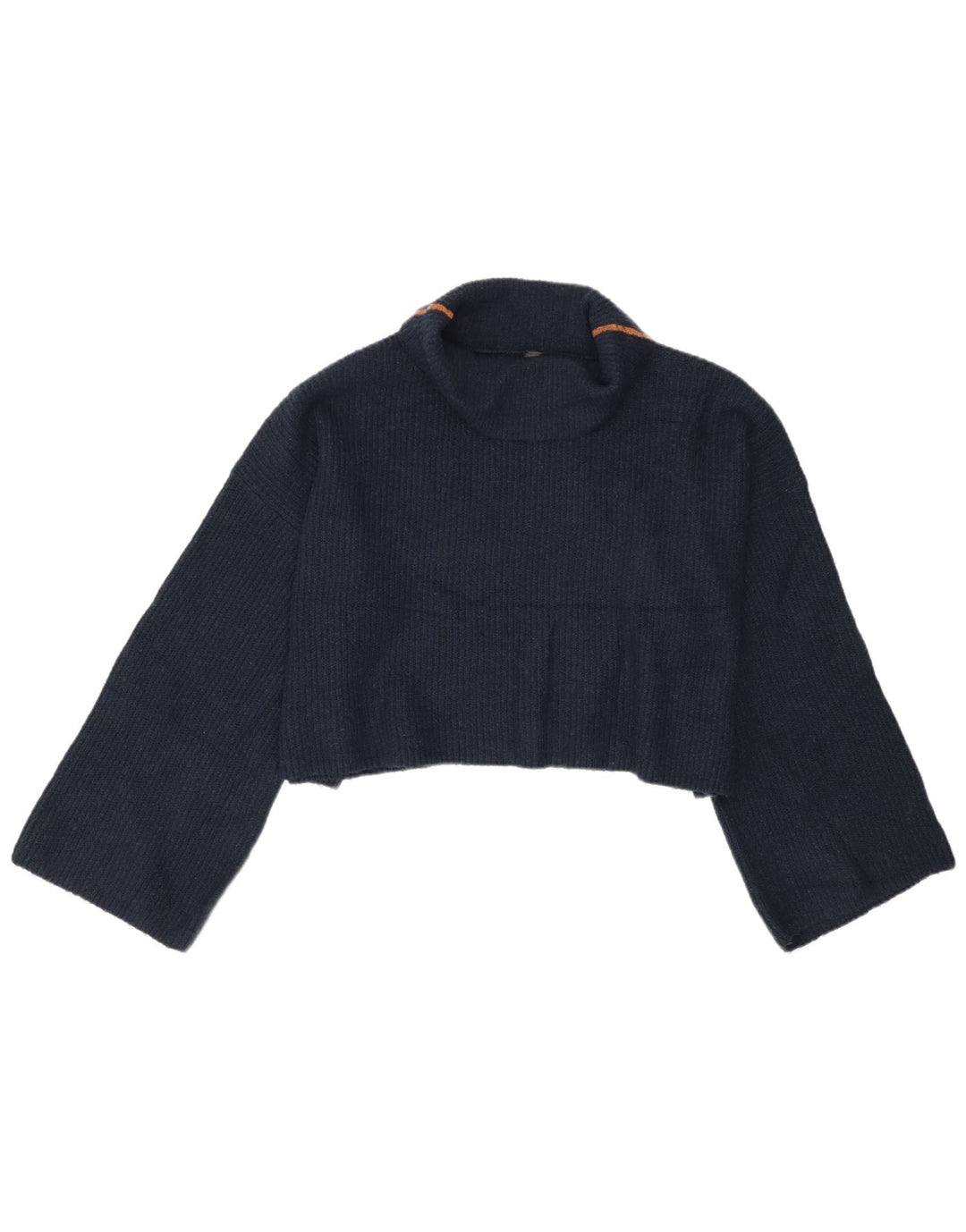 Topshop Γυναικείο πουλόβερ με ρολό λαιμόκοψη UK 12 Medium Navy Blue