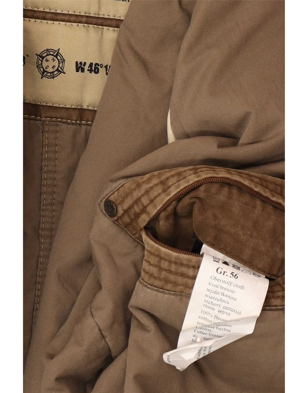 Camel Active Ανδρικό Military Jacket IT 56 3XL Καφέ Βαμβακερό