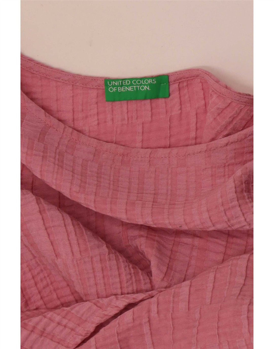 Benetton Γυναικεία Crop Μακρυμάνικη Μπλούζα Τοπ UK 14 Medium Pink
