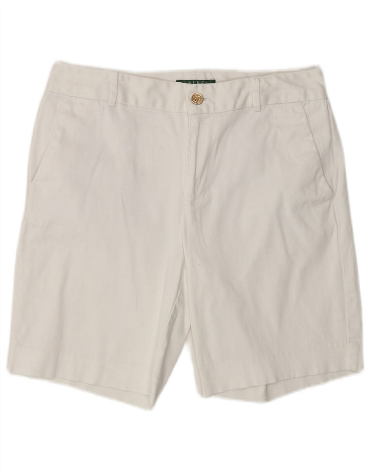 Γυναικείο σορτς Chino Ralph Lauren US 8 Medium W32 Λευκό βαμβακερό