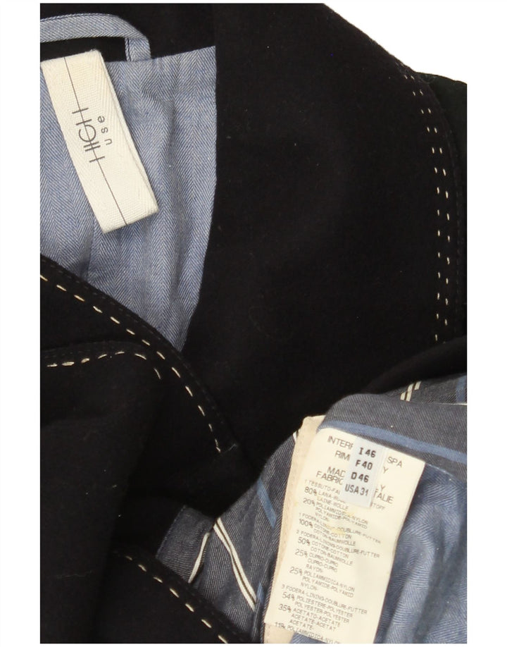 VINTAGE Ανδρικό παλτό μπιζελιού IT 46 Small Navy Blue Wool