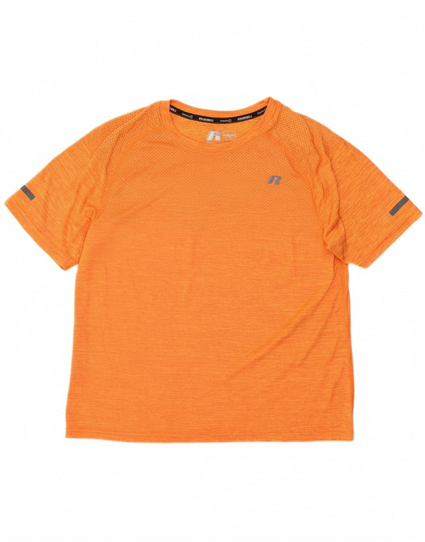 Russell Athletic Boys T-shirt Top 15-16 ετών 2XL Orange Sports