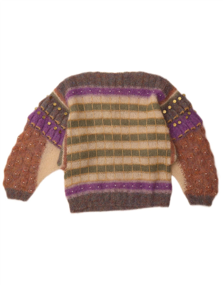 FIONA MACLEOD Γυναικείο πουλόβερ με λαιμόκαυστο UK 14 μεσαίο πολύχρωμο