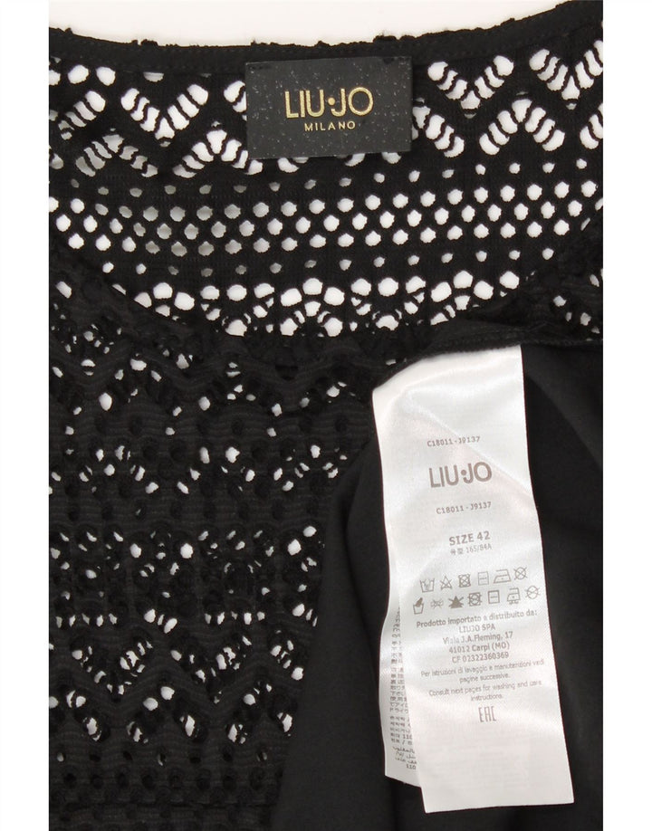 Liu Jo Γυναικείο Crochet Φόρεμα A-Line IT 42 Medium Μαύρο Πολυεστέρας