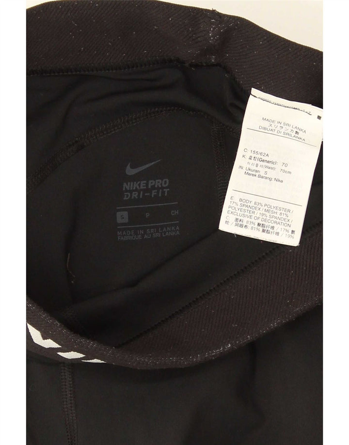 Γυναικεία Nike Dri Fit Graphic κολάν UK 10 Small Black Polyester
