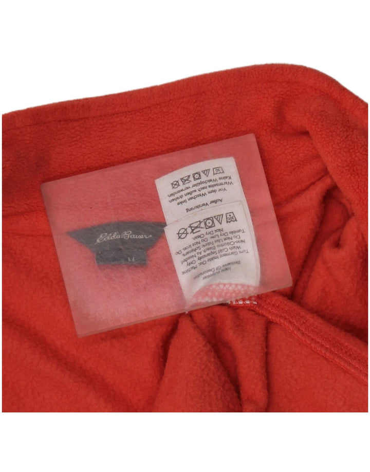 EDDIE BAUER Γυναικείο φερμουάρ φλις λαιμόκοψη UK 12 μεσαίο πορτοκαλί πολυεστέρας