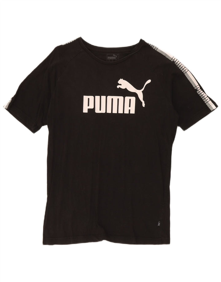 Ανδρικό γραφικό T-Shirt Puma Top Medium Μαύρο