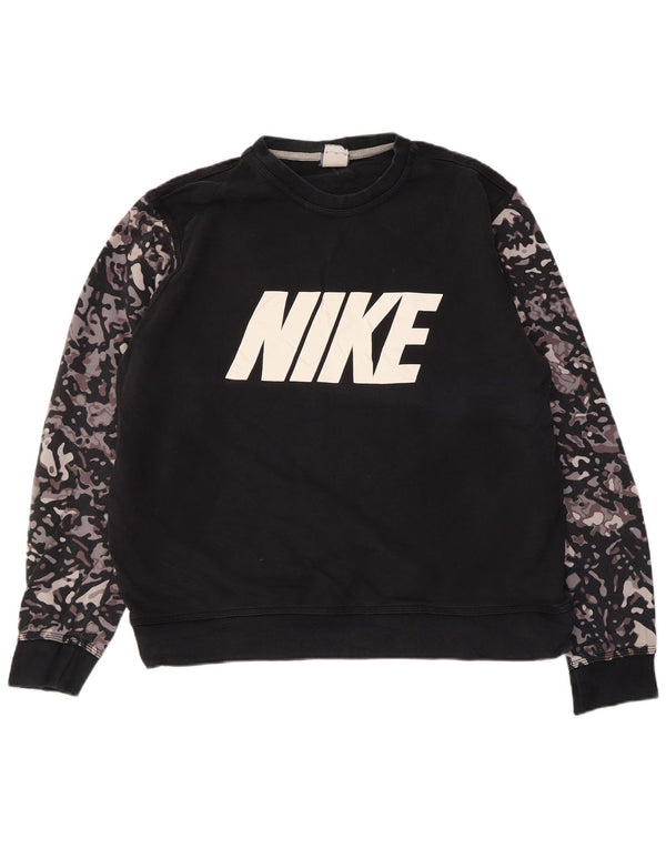 Γυναικείο γραφικό φούτερ Nike Jumper UK 18 XL Μαύρο βαμβακερό καμουφλάζ