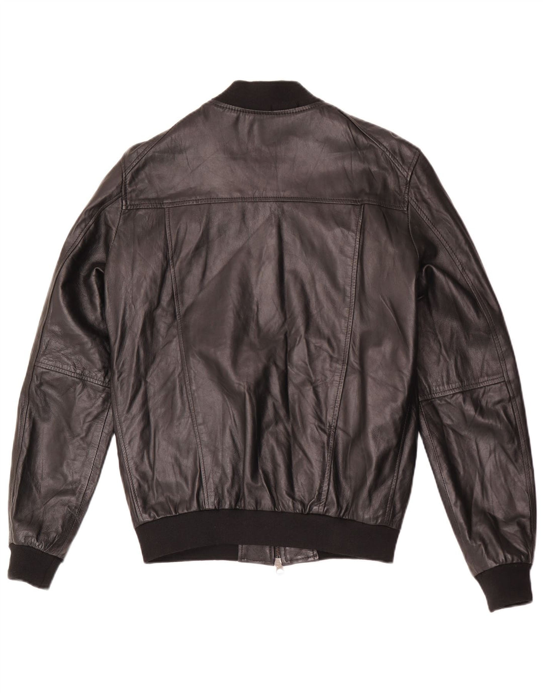 Vintage Ανδρικό Bomber Δερμάτινο Μπουφάν IT 48 Medium Black Leather
