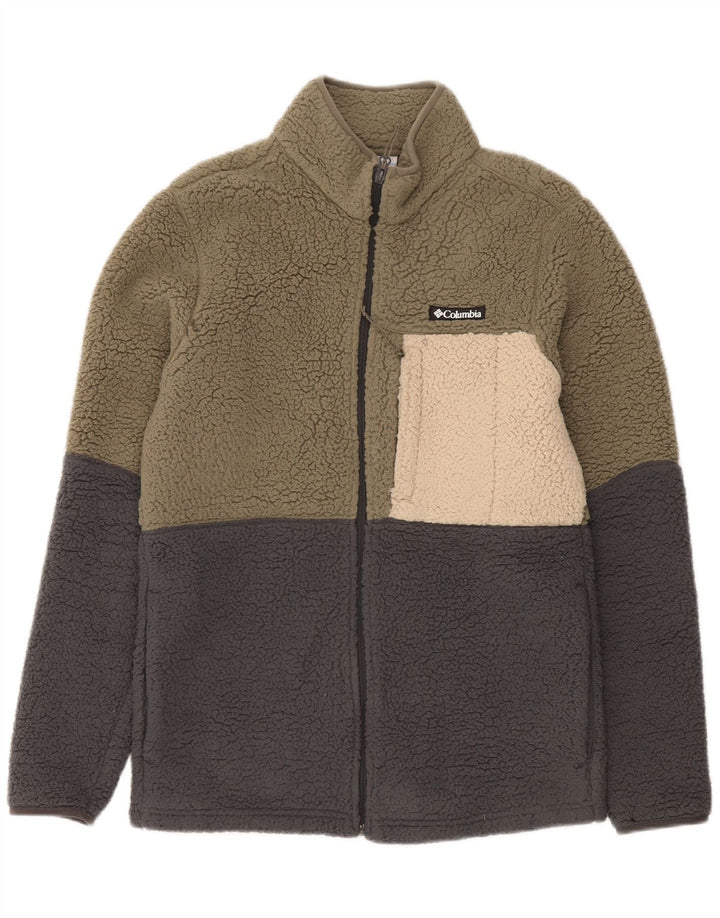 Ανδρικό μπουφάν Columbia Fleece UK 36 Small Khaki Colourblock Polyester
