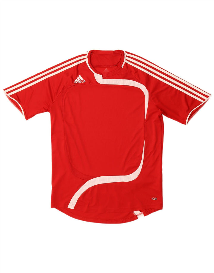 Ανδρικό T-Shirt Adidas Top Large Red Colourblock Πολυεστέρας