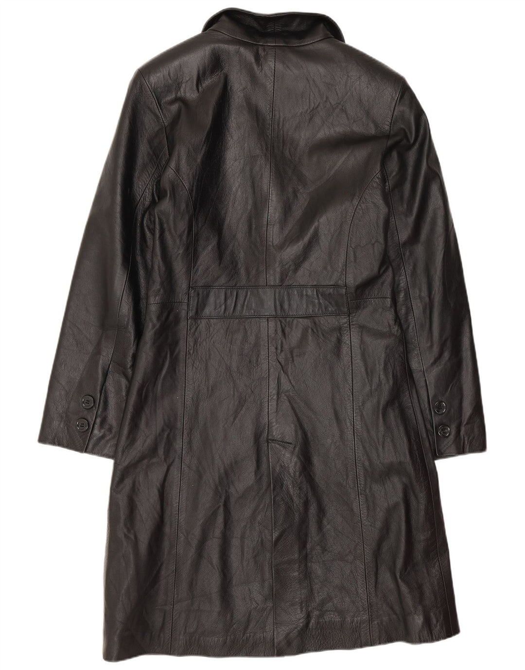 Vintage Γυναικείο Δερμάτινο Παλτό IT 40 Small Black Leather