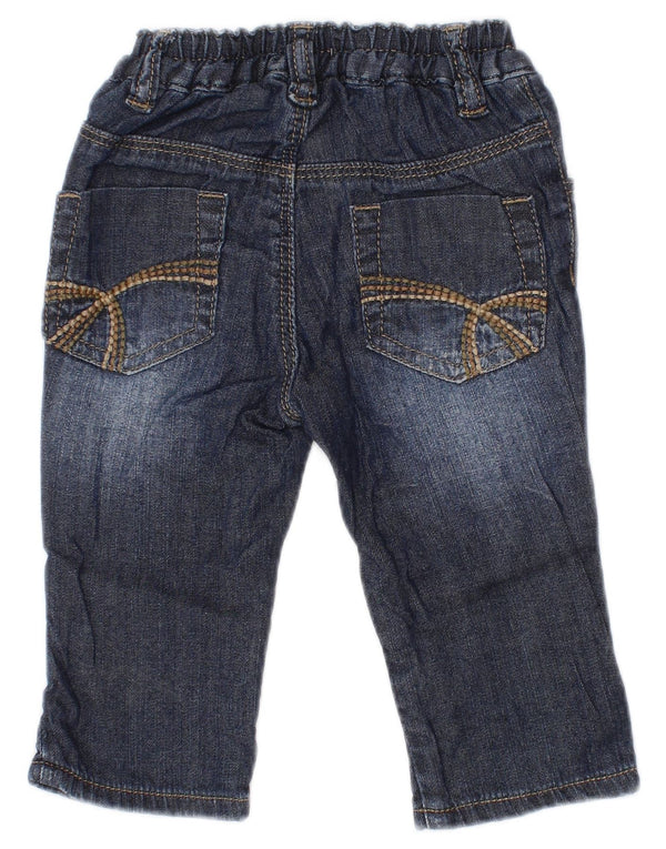 Benetton Baby Girls Straight Jeans 3-6 μηνών W16 L8 Navy Blue Cotton