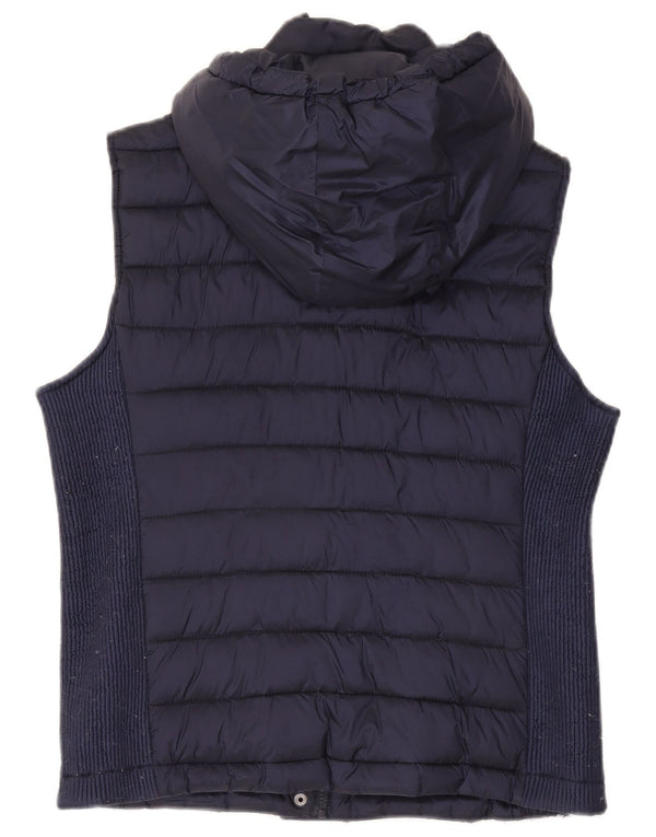 Superdry γυναικεία κουκούλα με επένδυση Gilet UK 18 XL Navy Blue Nylon