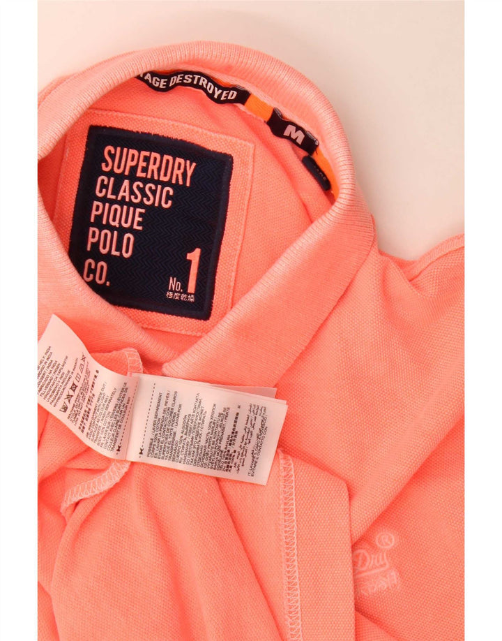 Ανδρικό πουκάμισο πόλο Superdry, μεσαίο ροζ βαμβακερό