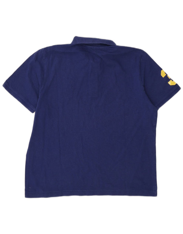 U.S. Polo Assn. Ανδρικό γραφικό μπλουζάκι πόλο Large Navy Blue